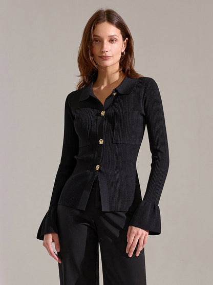 Çan Kollu Ribana Örgü Polo Üst