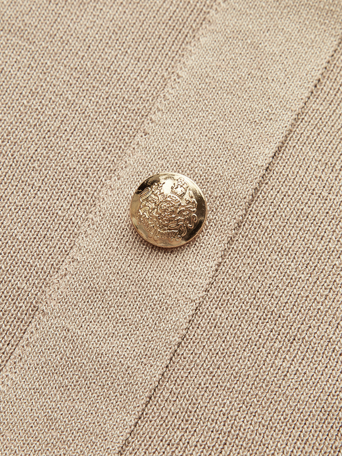 Metal Düğmeli Yakalı Hırka ve Midi Etek Takımı