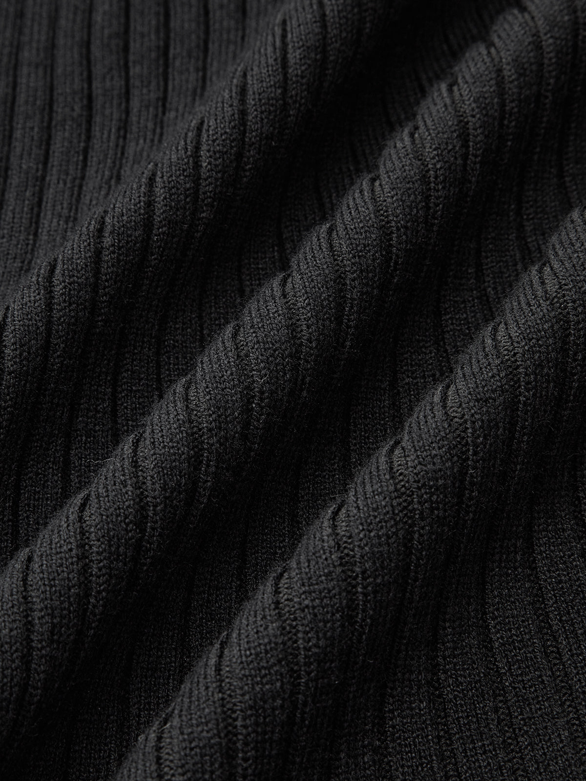 Kontrast Fırfırlı Yaka Örgü Midi Elbise