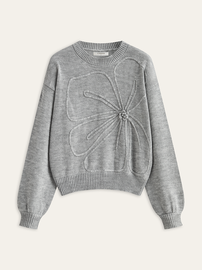 Çiçek Aplikeli Kazak