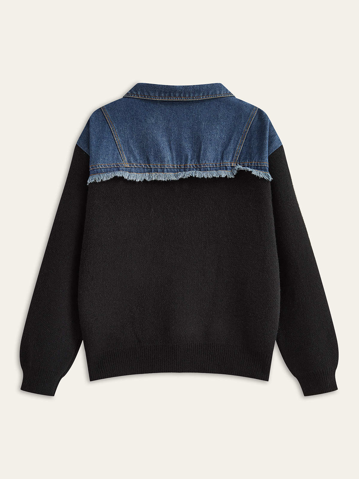 Kot Panel Fermuarlı Hırka