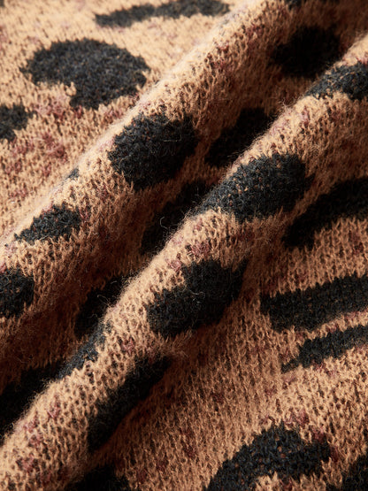 Leopar Desenli Papyon Hırka