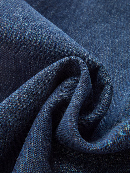 Orta Bel Geniş Paça Kot Pantolon