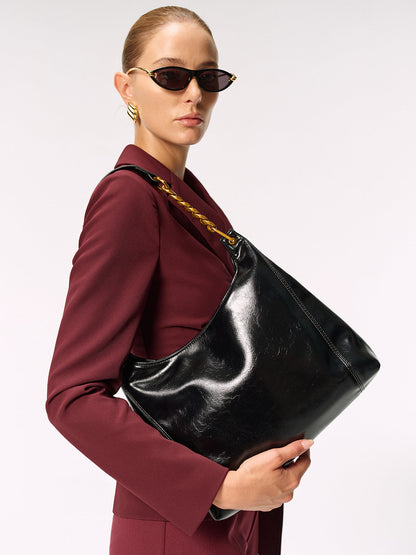 Zincir PU Deri Omuz Çantası