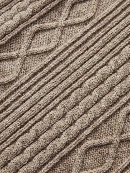 Orta Bel Bağcıklı Kablo Örgü Pantolon