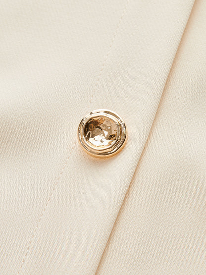 Önü Düğmeli Kemerli Uzun Elbise