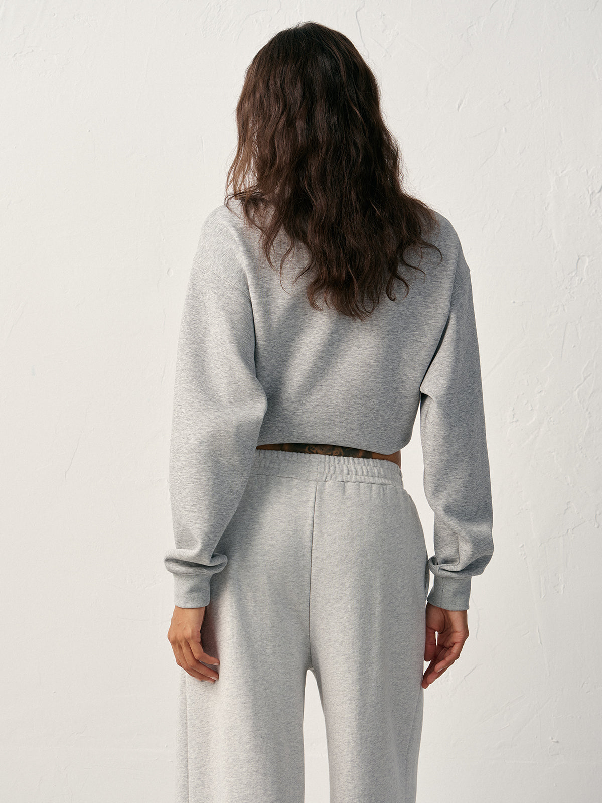 Pamuk Karışımlı Yuvarlak Yaka Sweatshirt