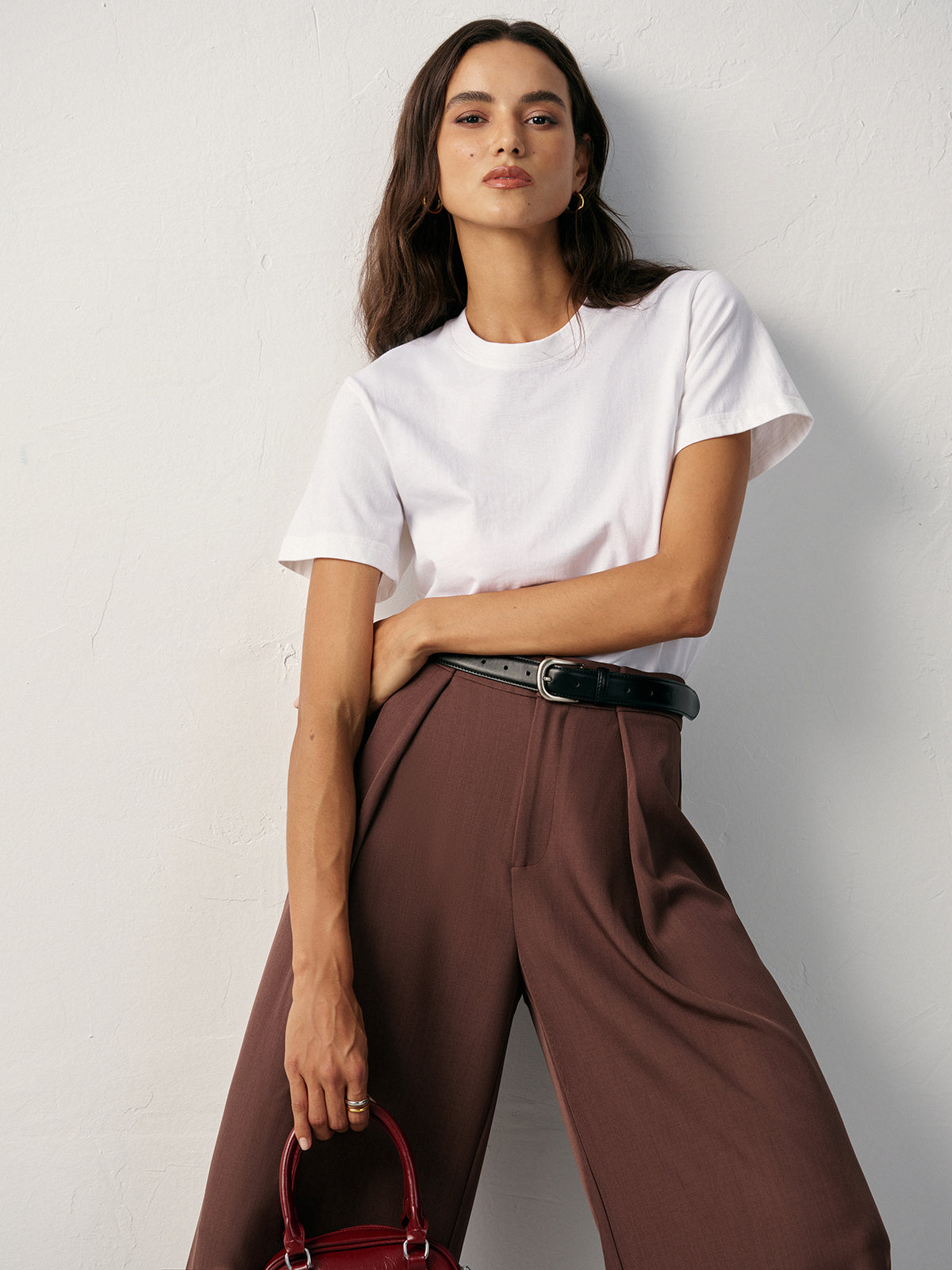 Su İtici Pamuklu Yuvarlak Yaka Tişört