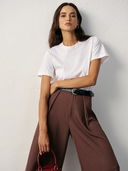 Su İtici Pamuklu Yuvarlak Yaka Tişört