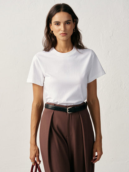 Su İtici Pamuklu Yuvarlak Yaka Tişört