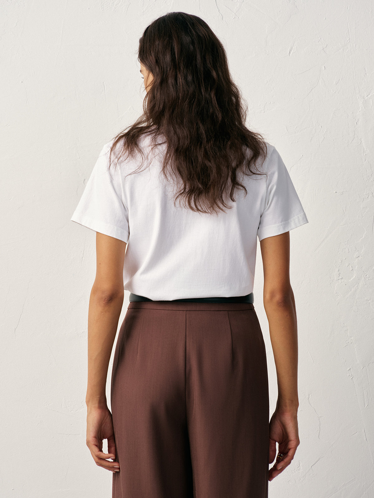 Su İtici Pamuklu Yuvarlak Yaka Tişört