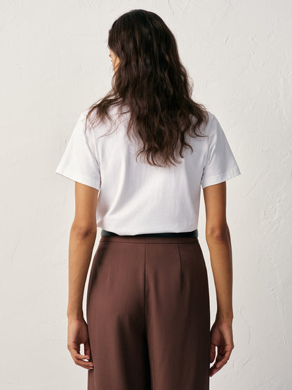 Su İtici Pamuklu Yuvarlak Yaka Tişört