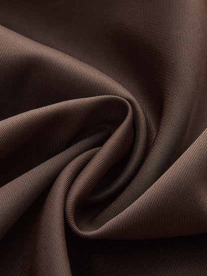 V Yaka Puf Kollu Düğmeli Dar Elbise