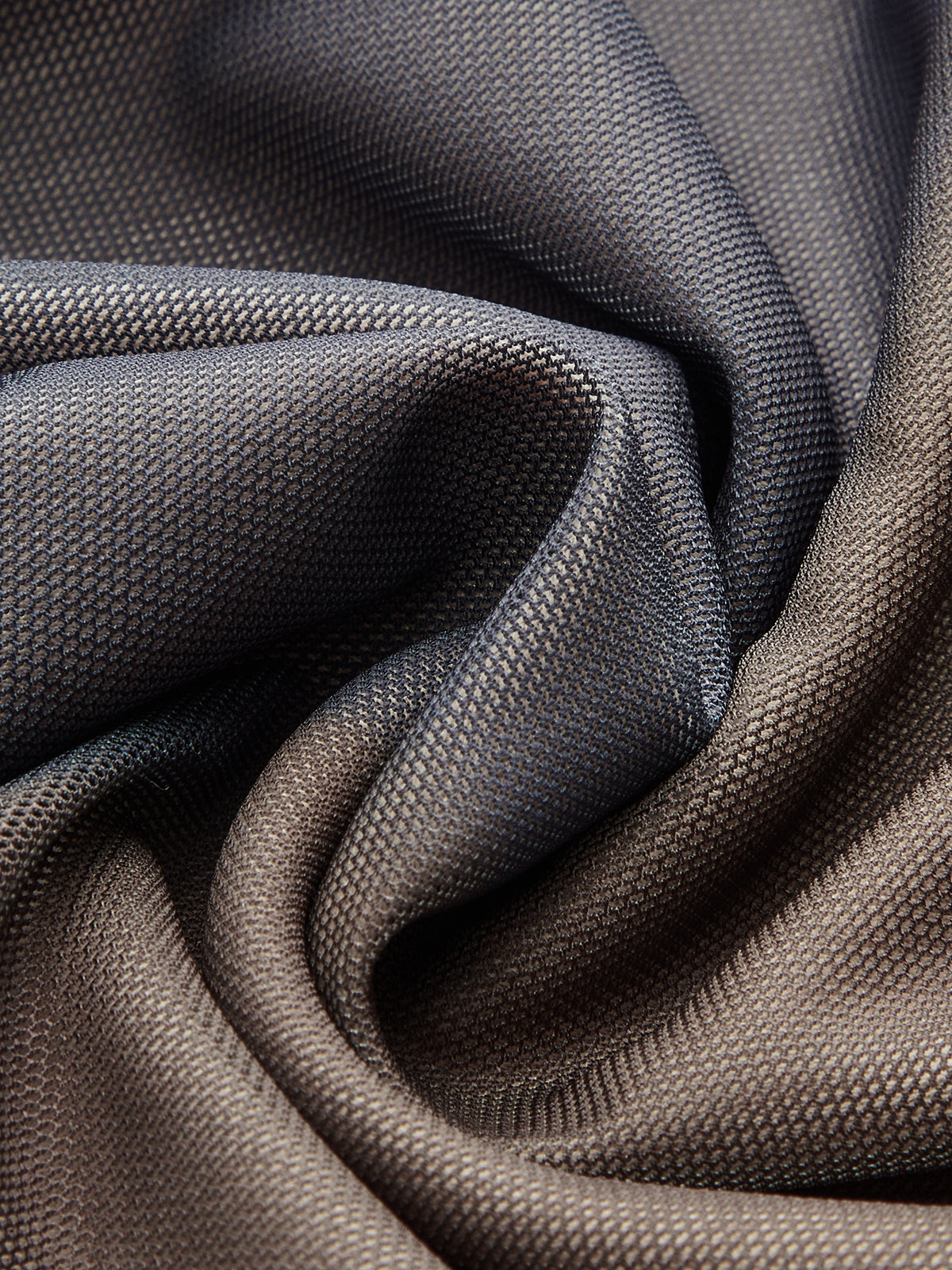 Ombre Uzun Kollu Büzgülü File Uzun Elbise