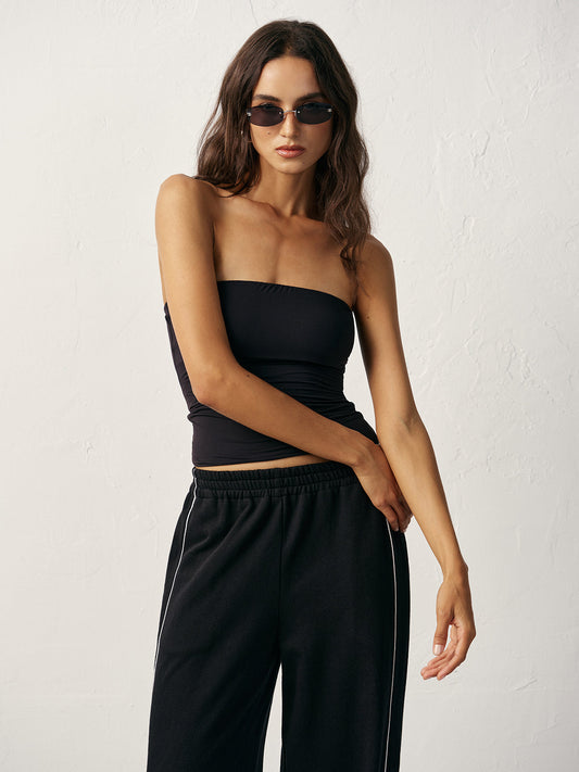 Sütyensiz Dar Kesim Askısız Üst