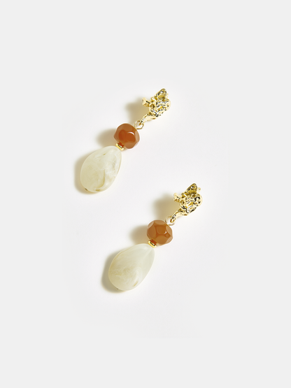 Akrilik Boncuklu Damla Küpeler