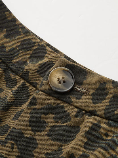 Leopar Desenli Pamuklu Balon Pantolon