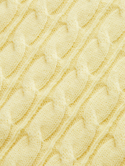 Kablo Örgü Kısa Kollu Kazak