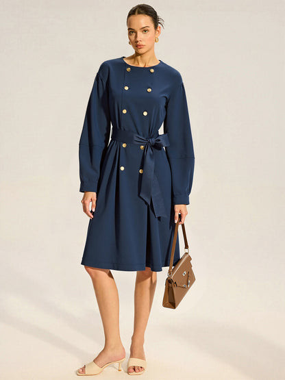 Çift Sıralı Kemerli Trençkot