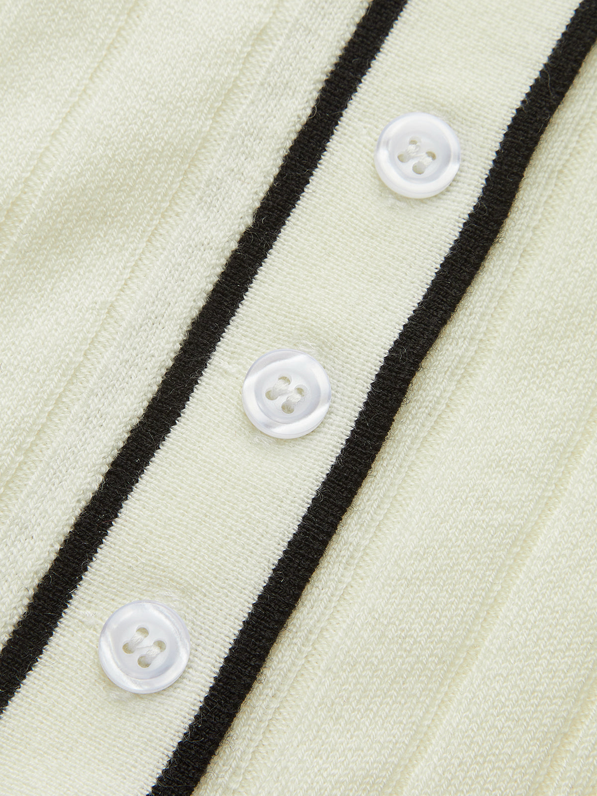 Kontrast Kenarlı Yün Karışımlı Polo Yaka Kazak