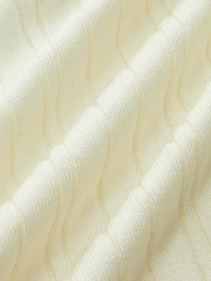 Kontrast Kenarlı Yün Karışımlı Polo Yaka Kazak