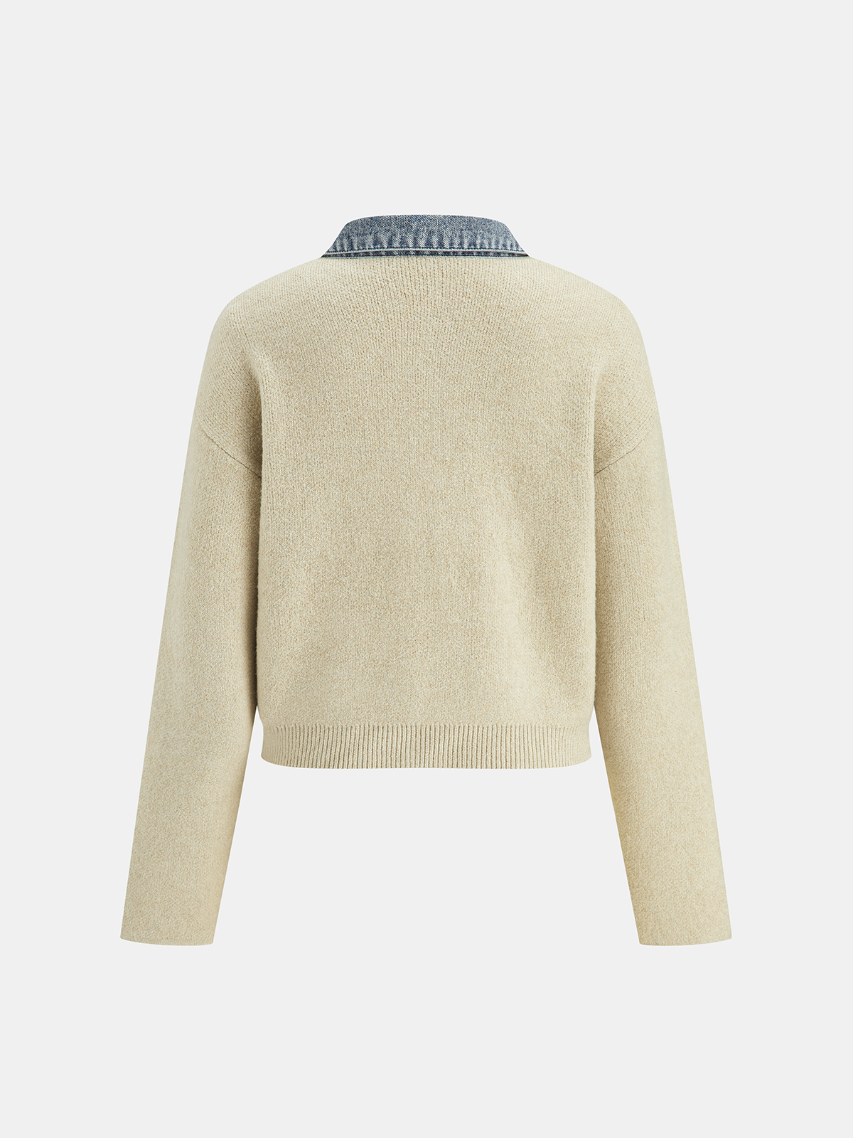 Kot Panel Fermuarlı Örgü Hırka