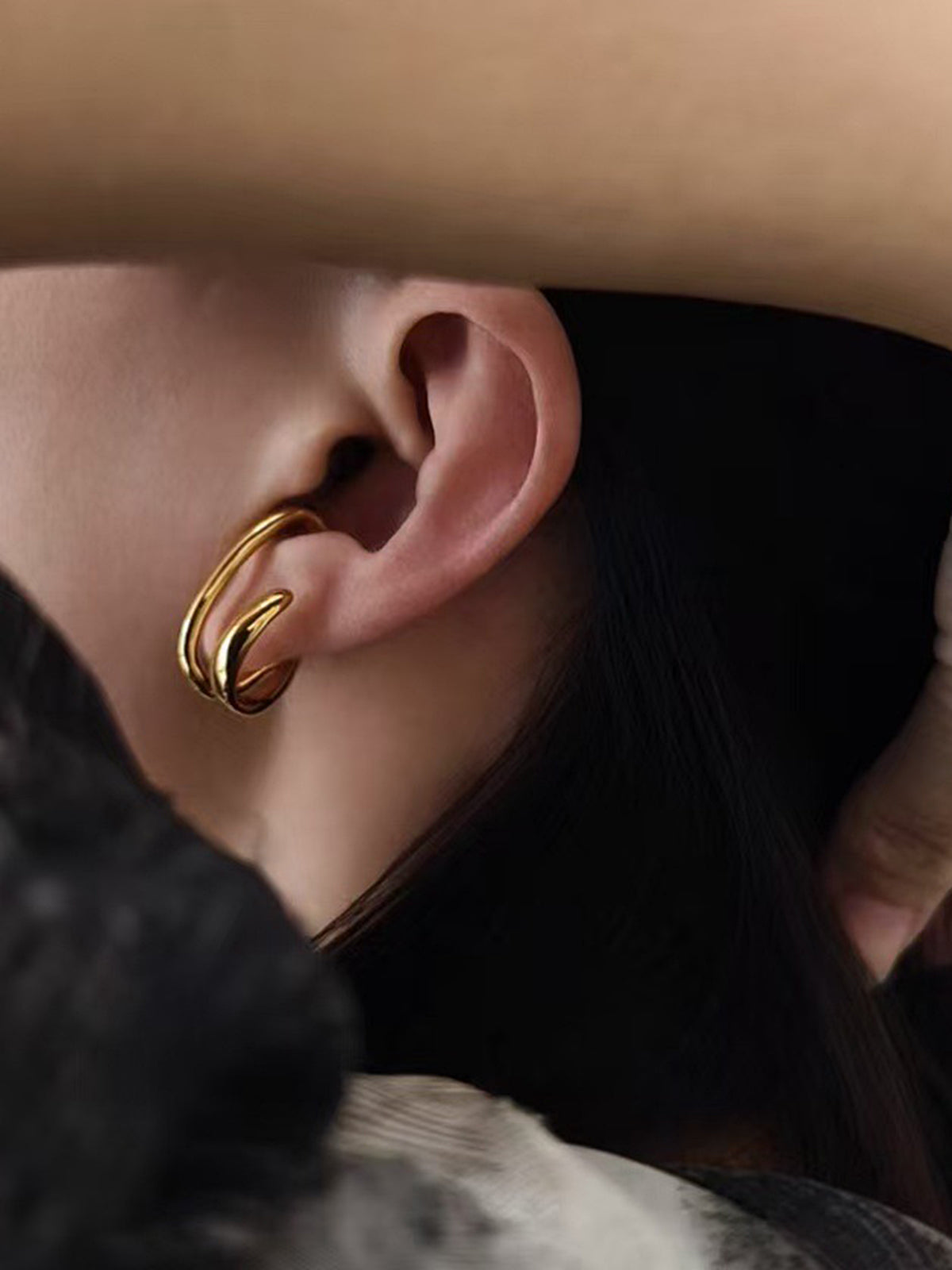 1 adet Çift Halkalı Kulak Klipsi