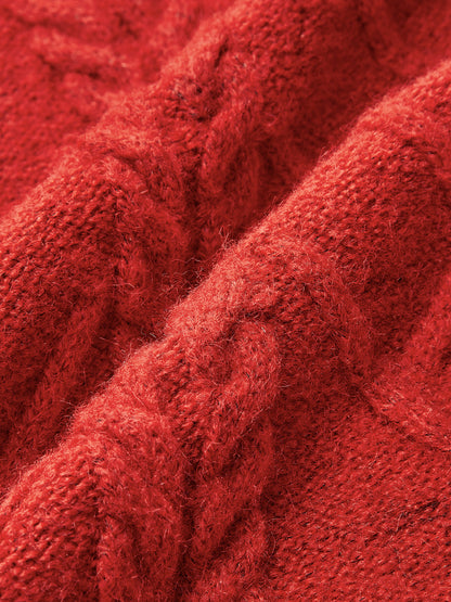 Yarım Fermuarlı Yün Karışımlı Örgü Üst