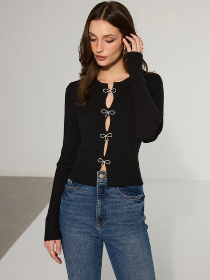 Fiyonklu Kesimli Kaburga Örgü Üst