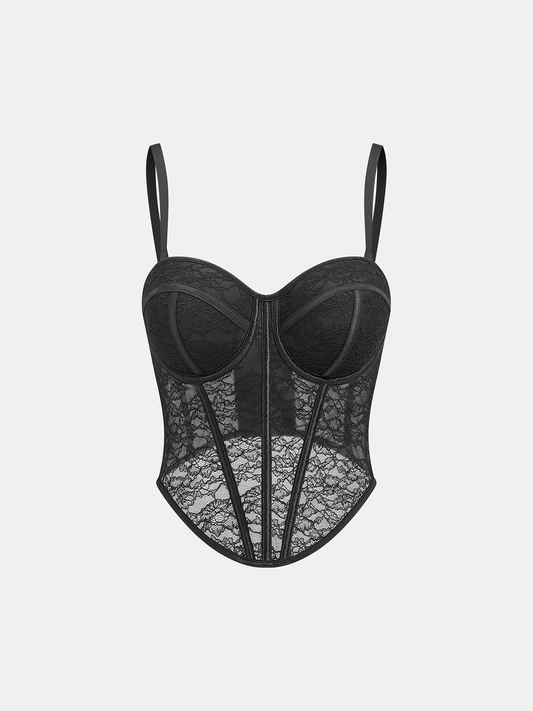 Dantel Şeffaf Korse Üst