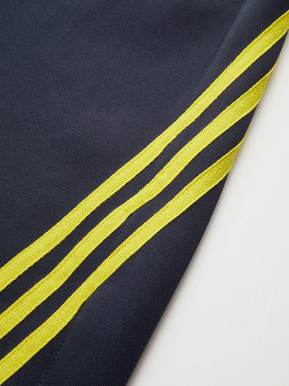 Çizgili Bağcıklı Kavisli Paça Eşofman Altı