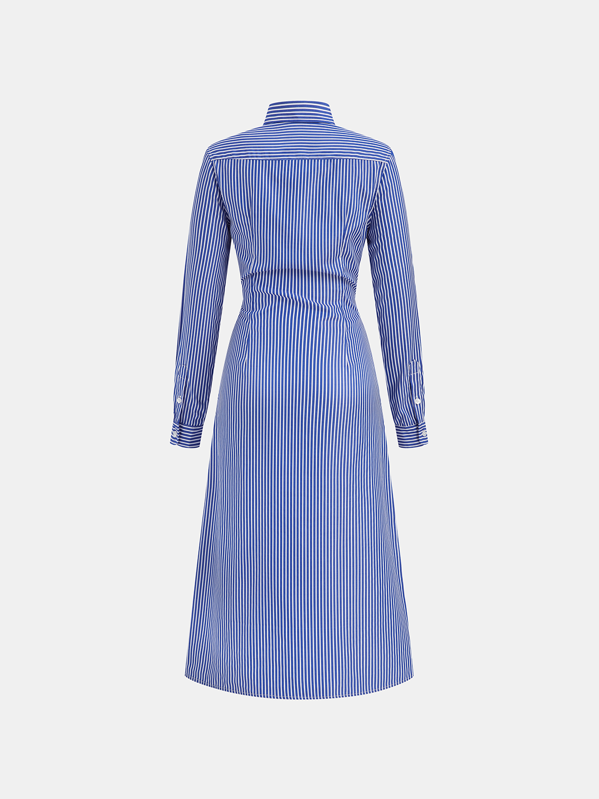 Çizgili Düğümlü Gömlek Elbise