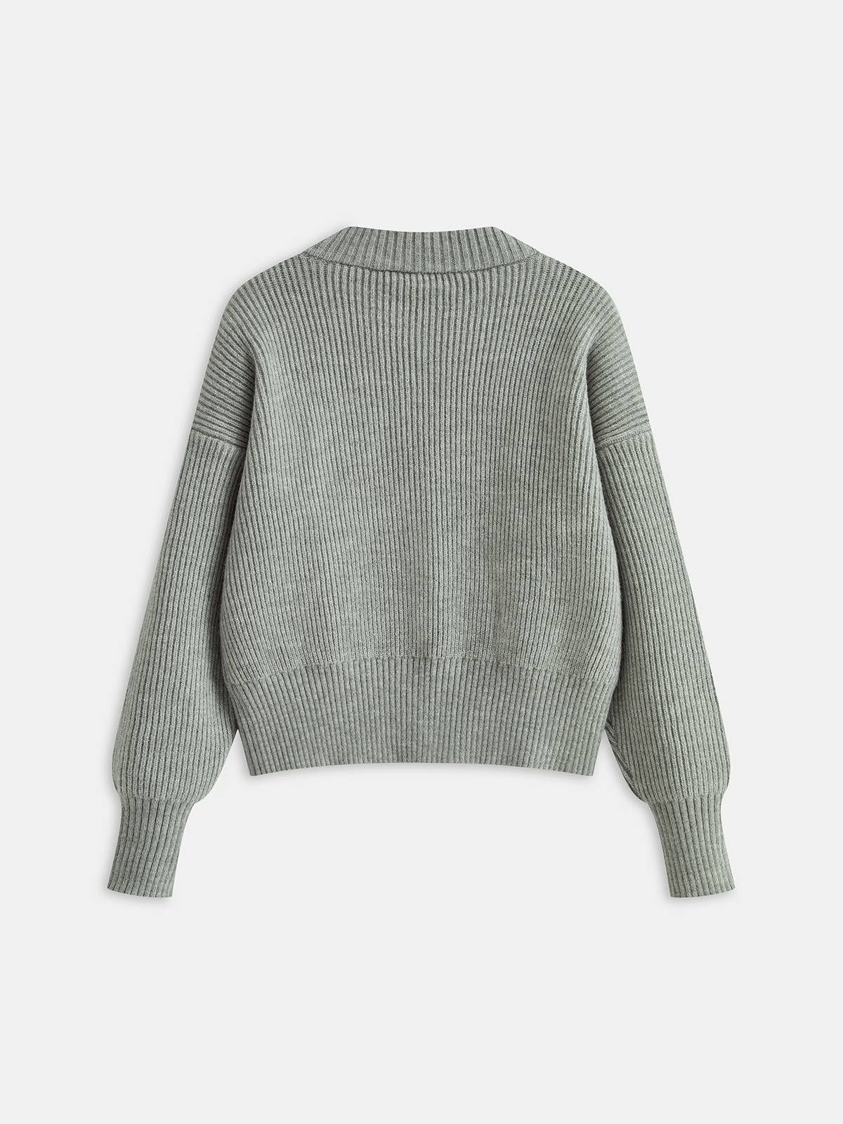 Yuvarlak Yaka Fermuarlı Örme Dış Giyim