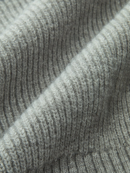 Yuvarlak Yaka Fermuarlı Örme Dış Giyim