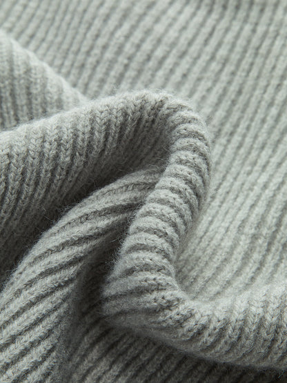 Yuvarlak Yaka Fermuarlı Örme Dış Giyim