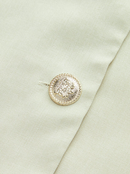 Yakalı Düğmeli Uzun Elbise