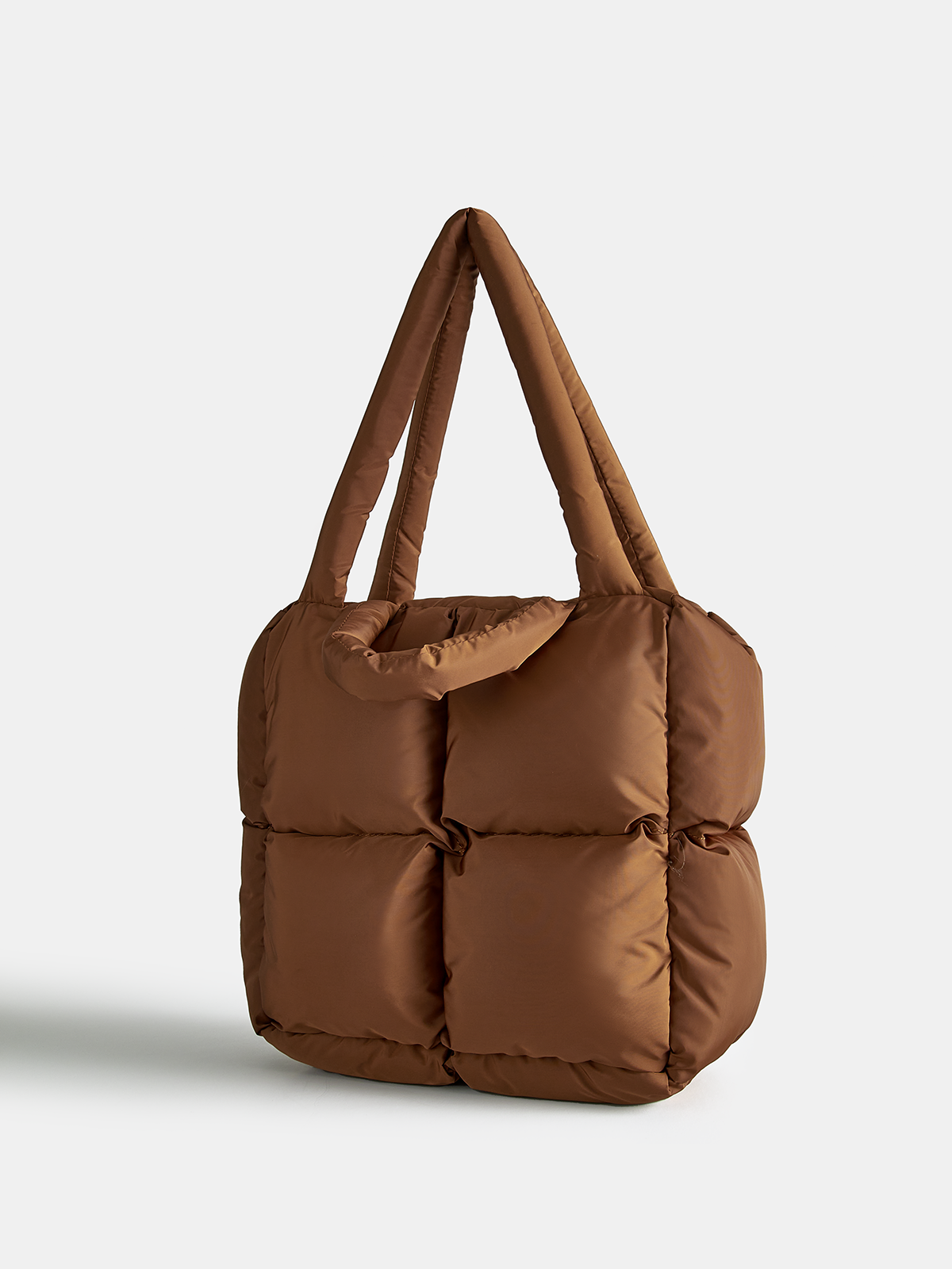 Puffer Fermuarlı Üst Tote Çanta