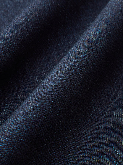 Yüksek Belli Çift Düğmeli Düz Paça Kot Pantolon