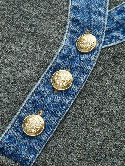 Kot Yaka Örgü Üst