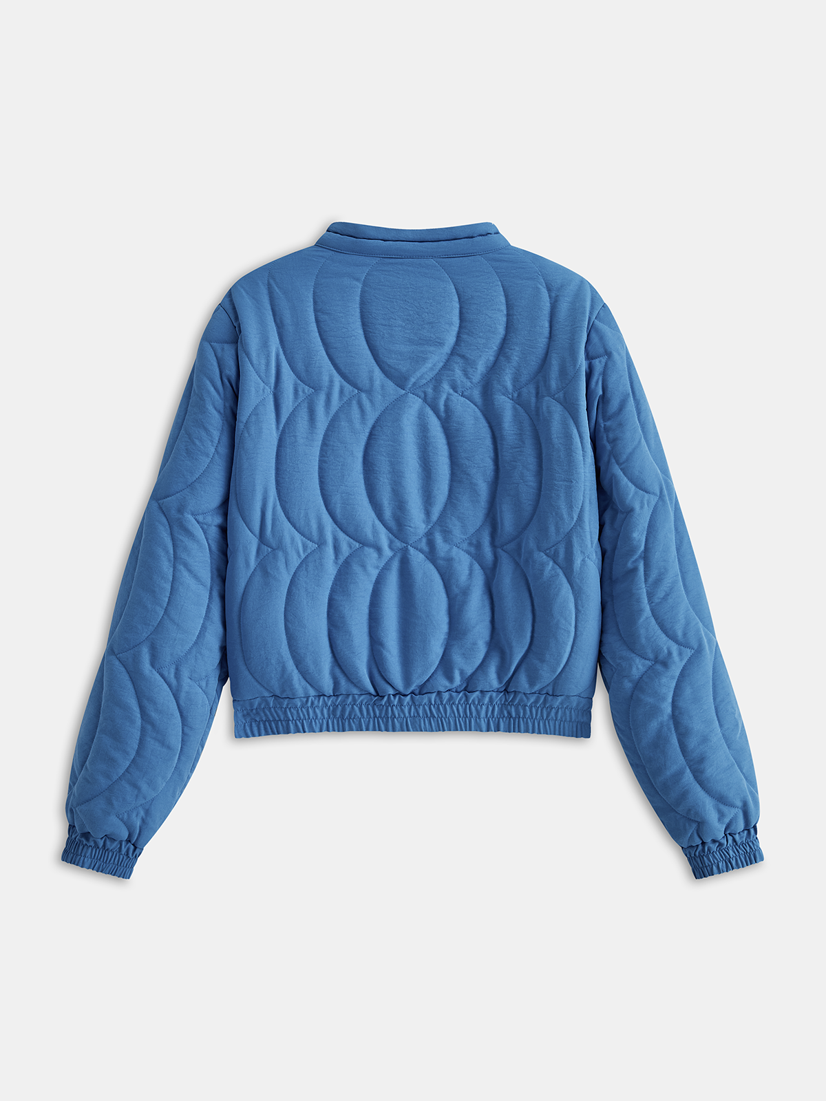 Kontrast Çiçekli Jakarlı Kapitone Kışlık Mont