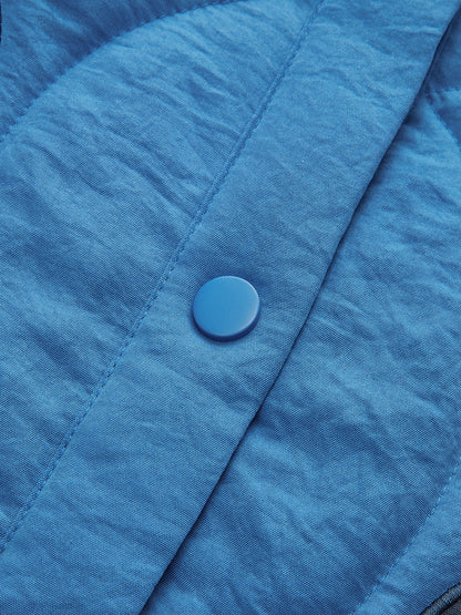 Kontrast Çiçekli Jakarlı Kapitone Kışlık Mont