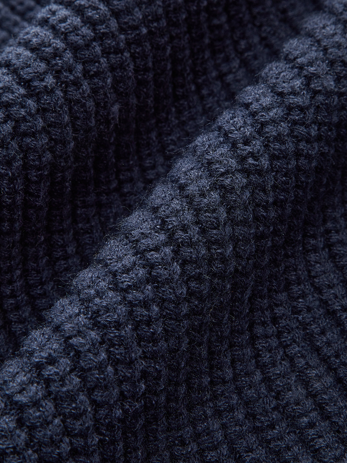 Asimetrik Fermuarlı Kot Panel Örgü Hırka