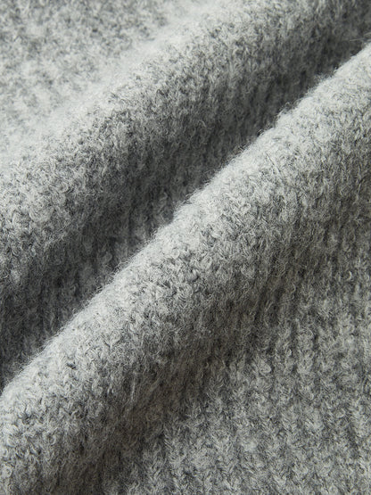 Yün Karışımlı Kısa Kollu Fiyonklu Örgü Üst