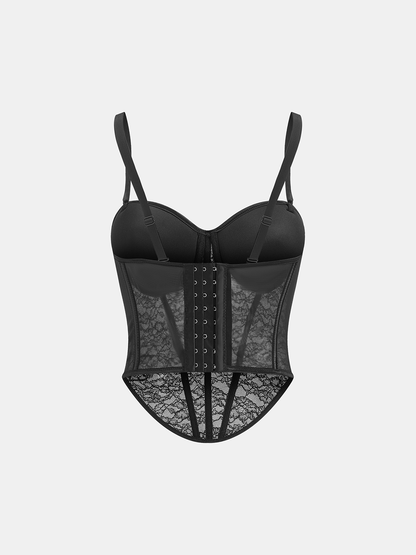 Dantel Şeffaf Korse Üst