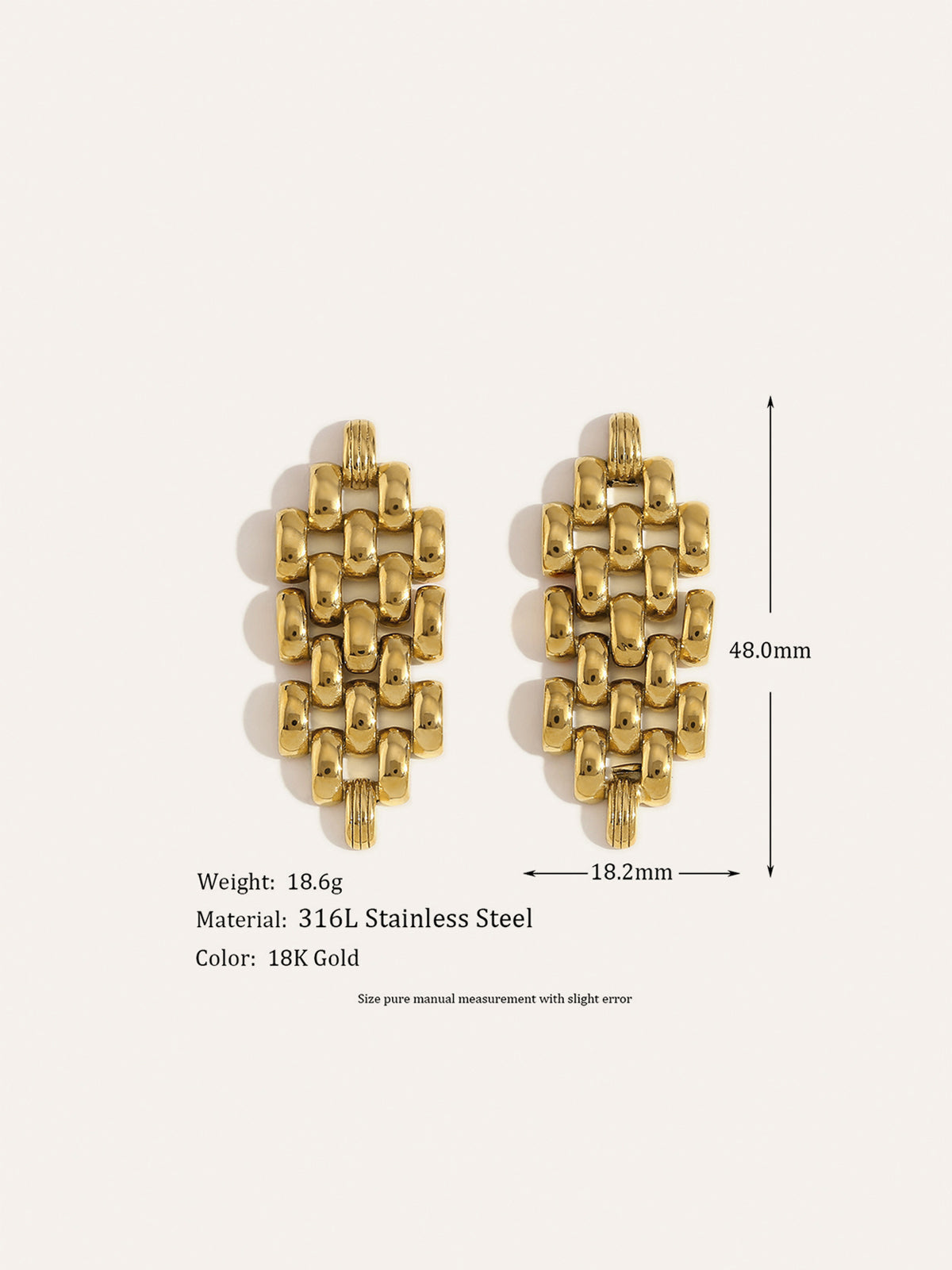 Altın Bağlantılı Damla Küpeler