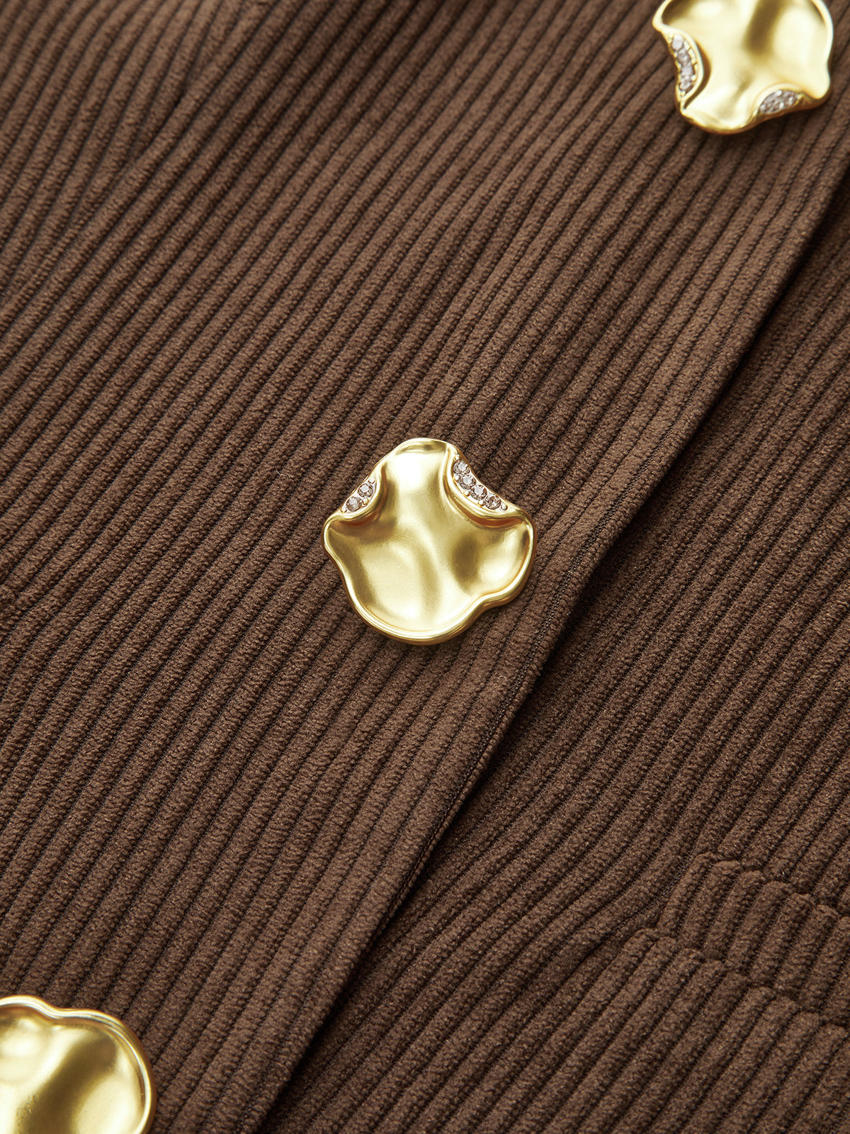 Kadife V Yaka Düğmeli Yelek