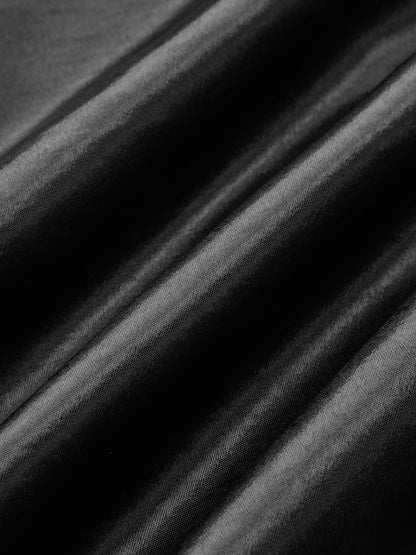 Dantel Kenarlı Saten Uzun Etek