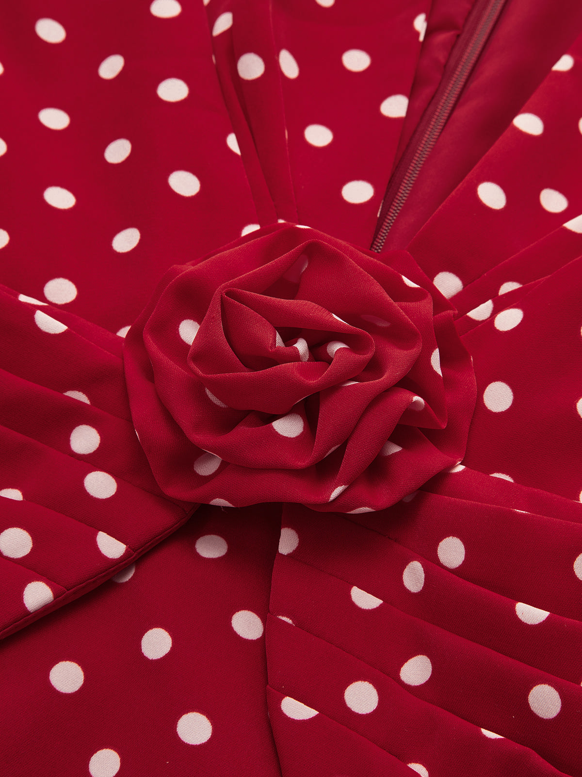 Polka Dot Rozet Üst ve Etek Takımı