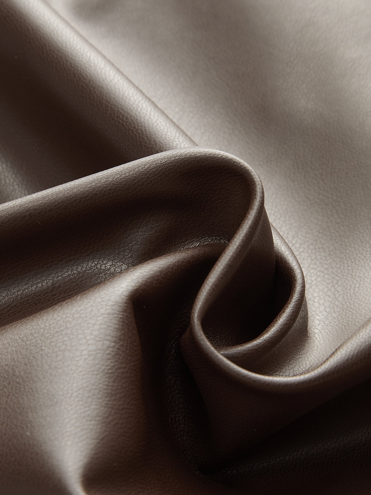 Dantelli Yırtmaçlı PU Deri Midi Etek