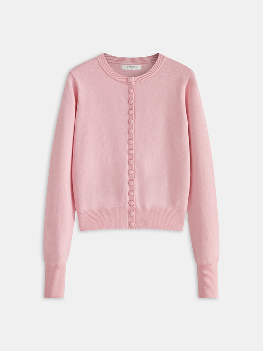 Düğmeli Ön Örgü Hırka